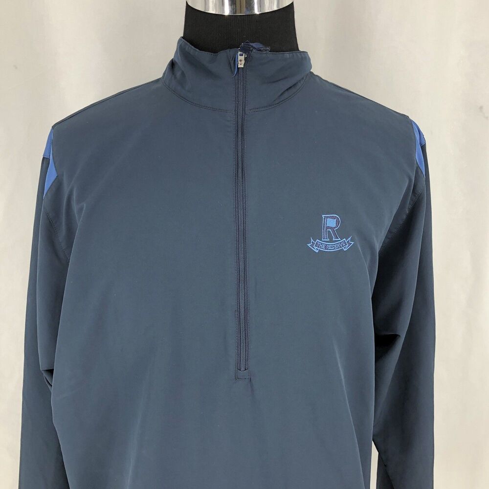 Nike Golf 1/2 Zip Pullover Wind Jacket Zip Pocket Navy XL The Reserve Oregon
